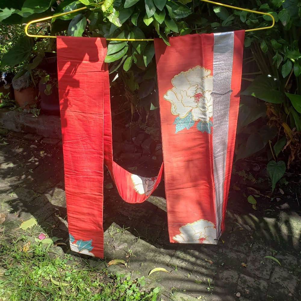 Vintage Obi with Magnolia and Silver Bamboo